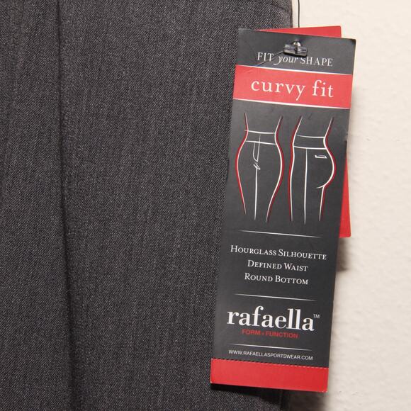 NEW Rafaella Gray Stretch Gabardine Pants Size 12 Curvy fit - Picture 10 of 10